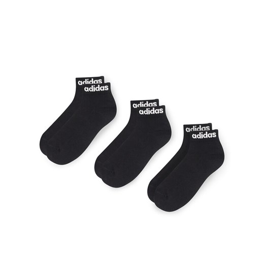 Zestaw 3 par niskich skarpet unisex adidas IC1303 3-PACK Czarny 37_39 eobuwie.pl