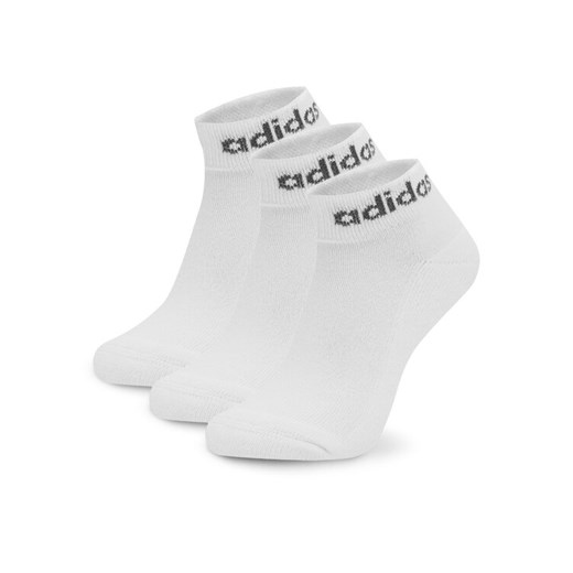 Zestaw 3 par niskich skarpet unisex adidas 3-Pack HT3457 Biały 43_45 eobuwie.pl
