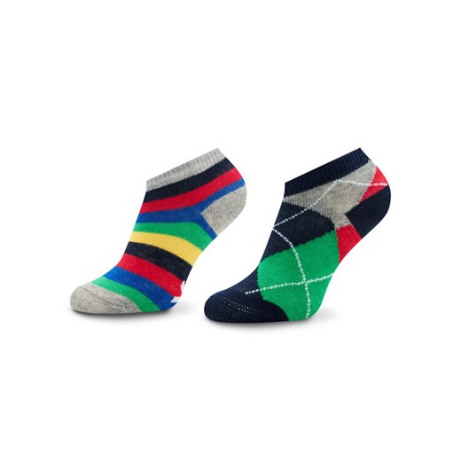 Zestaw 2 par niskich skarpet dziecięcych United Colors Of Benetton 6AO30701O 903 Kolorowy ze sklepu eobuwie.pl w kategorii Skarpetki dziecięce - zdjęcie 183677995