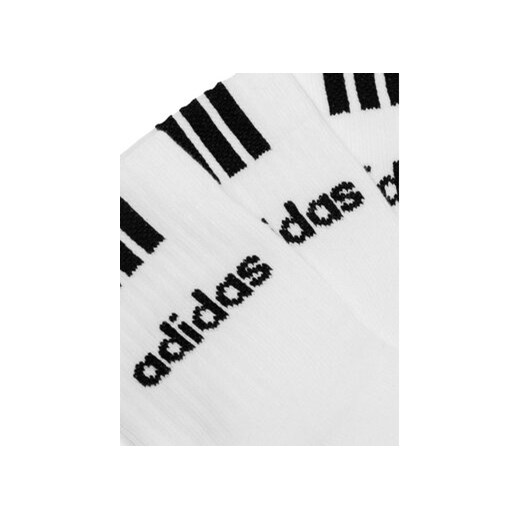 Zestaw 3 par wysokich skarpet unisex adidas HT3437 3-PACK Biały 37_39 eobuwie.pl