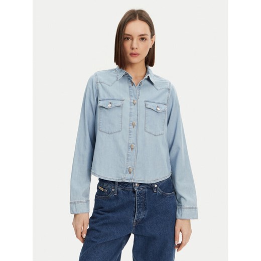 Noisy May Koszula jeansowa Selvi 27033010 Błękitny Regular Fit ze sklepu MODIVO w kategorii Koszule damskie - zdjęcie 183678705