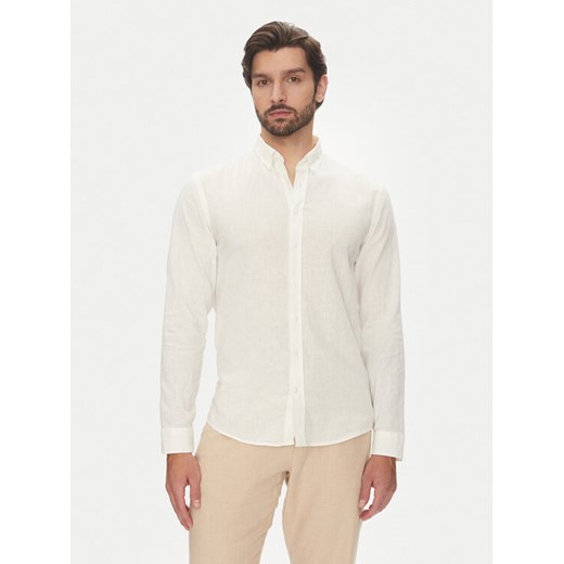 Lindbergh Koszula 30-203344B Biały Relaxed Fit ze sklepu MODIVO w kategorii Koszule męskie - zdjęcie 183678715