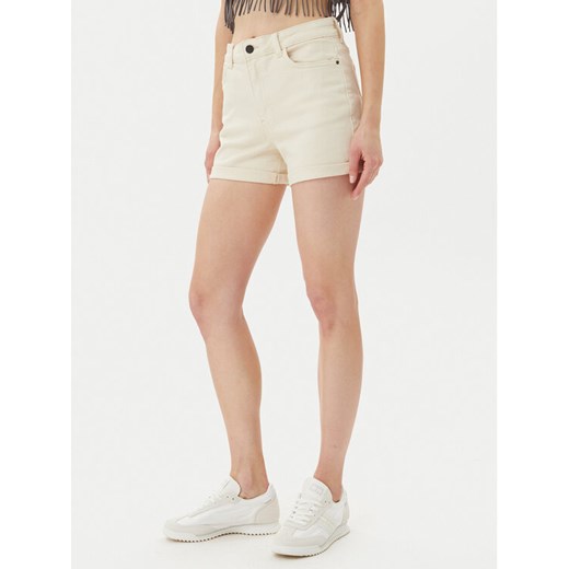 Noisy May Szorty jeansowe Moni 27029546 Beżowy Slim Fit ze sklepu MODIVO w kategorii Szorty - zdjęcie 183678816