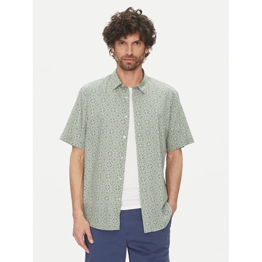 Selected Homme Koszula New Linen 16079053 Zielony Regular Fit ze sklepu MODIVO w kategorii Koszule męskie - zdjęcie 183678839