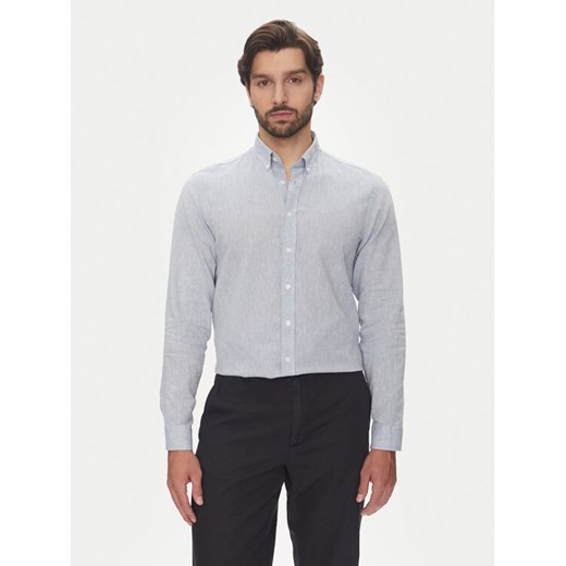 Lindbergh Koszula 30-203344B Błękitny Relaxed Fit ze sklepu MODIVO w kategorii Koszule męskie - zdjęcie 183678888