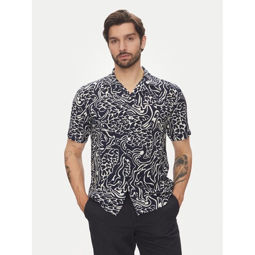 Lindbergh Koszula 30-203717 Granatowy Relaxed Fit ze sklepu MODIVO w kategorii Koszule męskie - zdjęcie 183678938