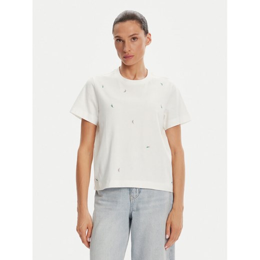 Vero Moda T-Shirt 10325318 Biały Regular Fit ze sklepu MODIVO w kategorii Bluzki damskie - zdjęcie 183678966