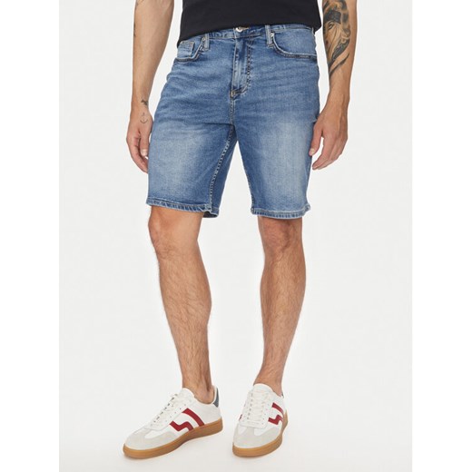 Lindbergh Szorty jeansowe 30-550000VBL Niebieski Loose Fit ze sklepu MODIVO w kategorii Spodenki męskie - zdjęcie 183679007