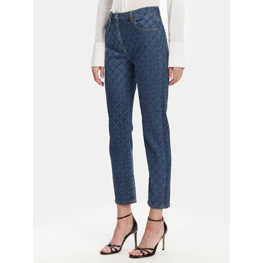 Elisabetta Franchi Jeansy PJ-95N-51E2-V400 Granatowy Regular Fit ze sklepu MODIVO w kategorii Jeansy damskie - zdjęcie 183679037