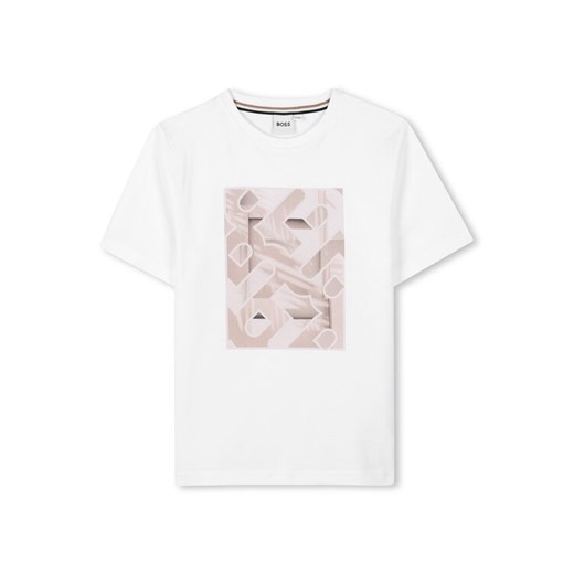 BOSS T-Shirt J52036 S Biały Regular Fit ze sklepu MODIVO w kategorii T-shirty chłopięce - zdjęcie 183679075