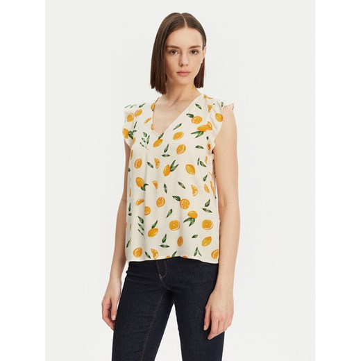 Pieces Bluzka Nya 17147804 Écru Regular Fit ze sklepu MODIVO w kategorii Bluzki damskie - zdjęcie 183679079