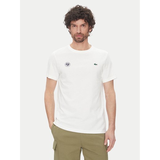 Lacoste T-Shirt TH8309 Biały Regular Fit ze sklepu MODIVO w kategorii T-shirty męskie - zdjęcie 183679085