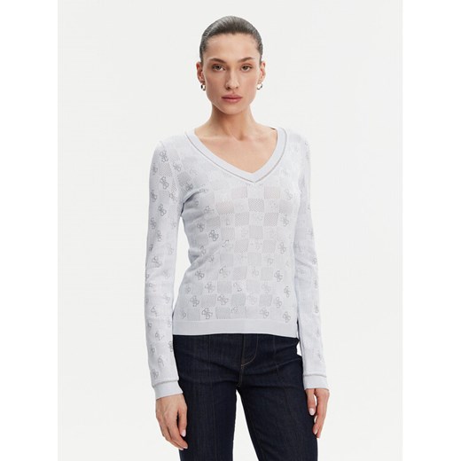 Guess Sweter W5GR07 Z3D60 Niebieski Regular Fit ze sklepu MODIVO w kategorii Swetry damskie - zdjęcie 183679156