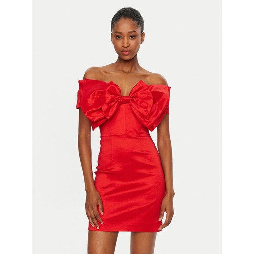 Bardot Sukienka koktajlowa 54327DB2 Czerwony Slim Fit ze sklepu MODIVO w kategorii Sukienki - zdjęcie 183679185