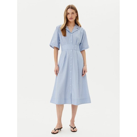 YAS Sukienka koszulowa Astor 26037276 Niebieski Regular Fit ze sklepu MODIVO w kategorii Sukienki - zdjęcie 183679189