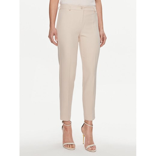 Maryley Spodnie materiałowe 24EB52Z/43GE Beżowy Slim Fit ze sklepu MODIVO w kategorii Spodnie damskie - zdjęcie 183679205