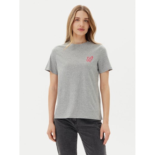 Pieces T-Shirt Maria 17155082 Szary Relaxed Fit ze sklepu MODIVO w kategorii Bluzki damskie - zdjęcie 183679219