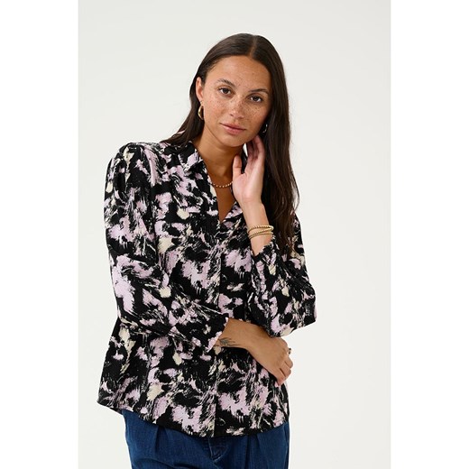 Kaffe Bluzka &quot;Lura&quot; w kolorze jasnoróżowo-czarnym Kaffe 42 okazja Limango Polska