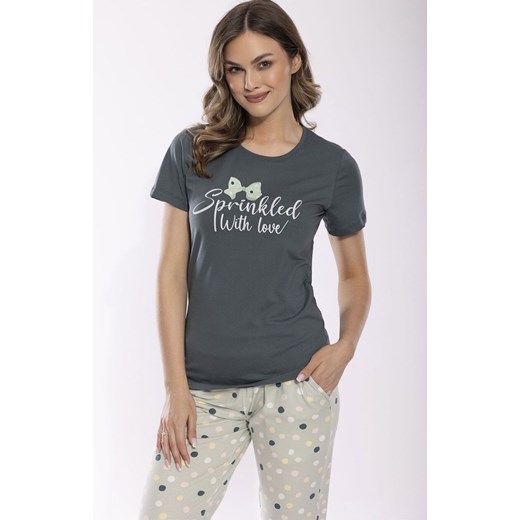 Dwuczęściowa piżama damska 364, Kolor szaro-zielony, Rozmiar L, leptir ze sklepu Intymna w kategorii Piżamy damskie - zdjęcie 183682919