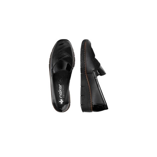 Półbuty Rieker 53785-00 Czarny Rieker 42 eobuwie.pl