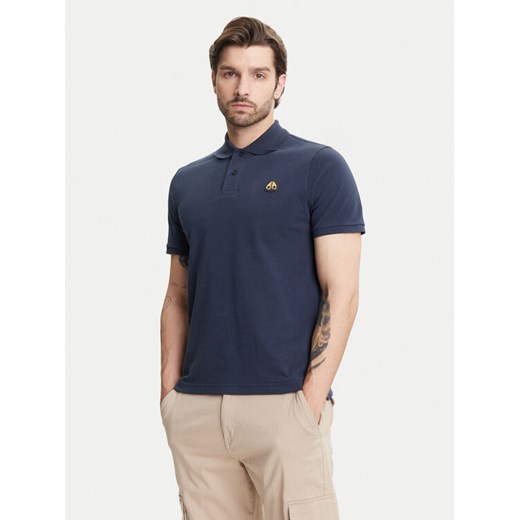 Moose Knuckles Polo Everett M34MT712G Granatowy Regular Fit ze sklepu MODIVO w kategorii T-shirty męskie - zdjęcie 183683777