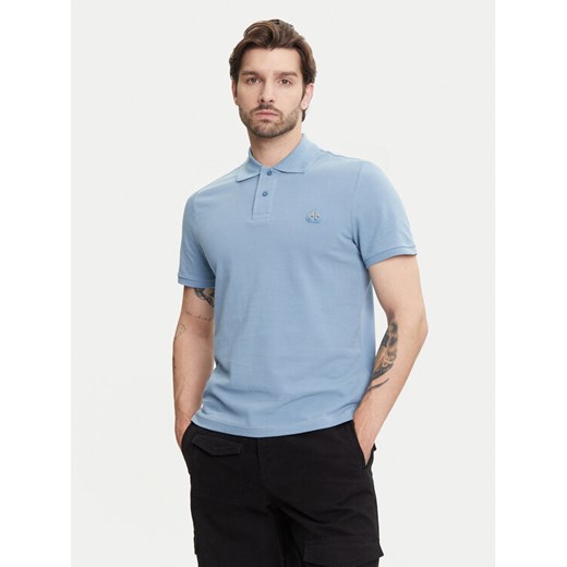 Moose Knuckles Polo Everett M34MT712 Niebieski Slim Fit ze sklepu MODIVO w kategorii T-shirty męskie - zdjęcie 183683807