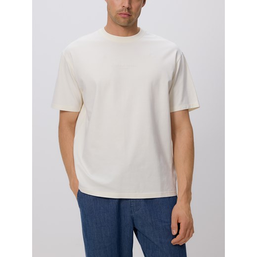 T-shirt męski biały Reserved z krótkim rękawem 
