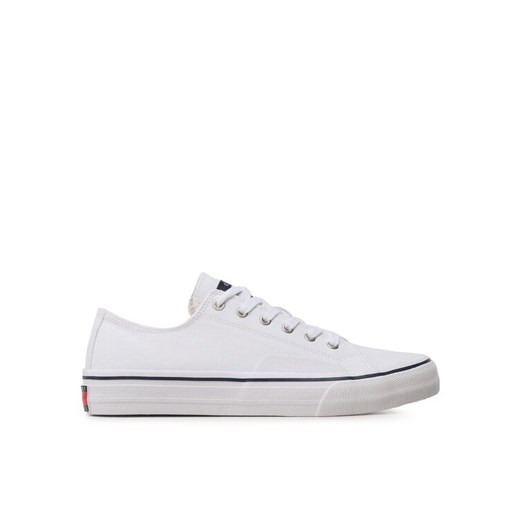 Tenisówki Tommy Jeans Skate Canvas Ess EM0EM01175 Biały ze sklepu eobuwie.pl w kategorii Trampki męskie - zdjęcie 183687705