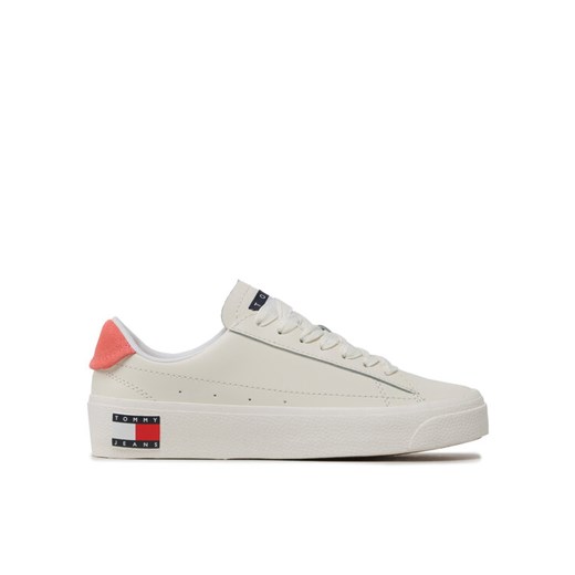 Sneakersy Tommy Jeans Tjw Leather Vulc. Flatform EN0EN02203 Écru Tommy Jeans 37 eobuwie.pl