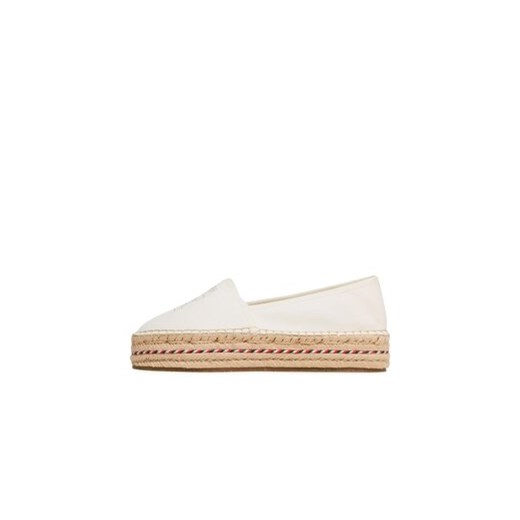 Espadryle Tommy Hilfiger Embroidered Flatform FW0FW07014 Écru Tommy Hilfiger 39 eobuwie.pl