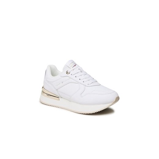 Sneakersy Tommy Hilfiger Elevated Feminine Leather Runner FW0FW07108 Biały Tommy Hilfiger 38 eobuwie.pl