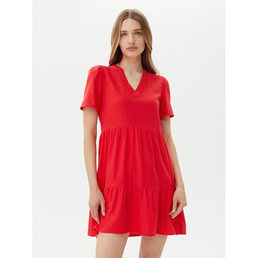 ONLY Sukienka letnia Tiri-Caro 15310970 Czerwony Regular Fit ze sklepu MODIVO w kategorii Sukienki - zdjęcie 183688957