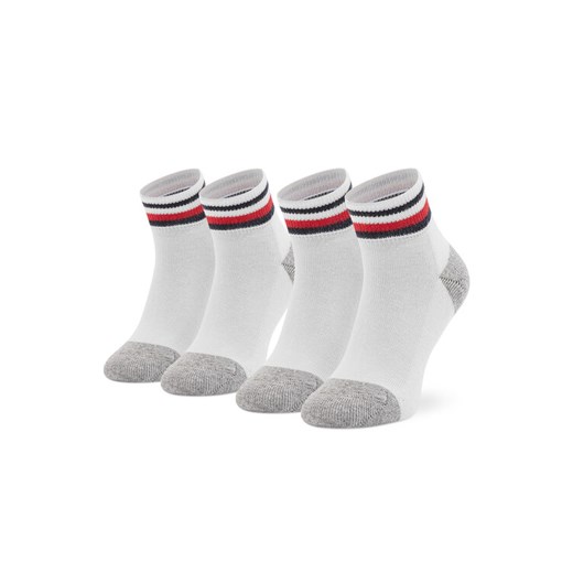 Tommy Hilfiger Zestaw 2 par wysokich skarpet dziecięcych 100001501 Biały Tommy Hilfiger 39_42 MODIVO
