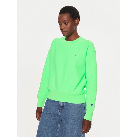 Champion Bluza 116240 Zielony Loose Fit ze sklepu MODIVO w kategorii Bluzy damskie - zdjęcie 183688996