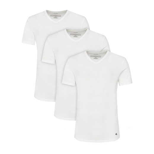 Calvin Klein Underwear Komplet 3 t-shirtów LV00NB4186 Biały Slim Fit ze sklepu MODIVO w kategorii T-shirty męskie - zdjęcie 183689008