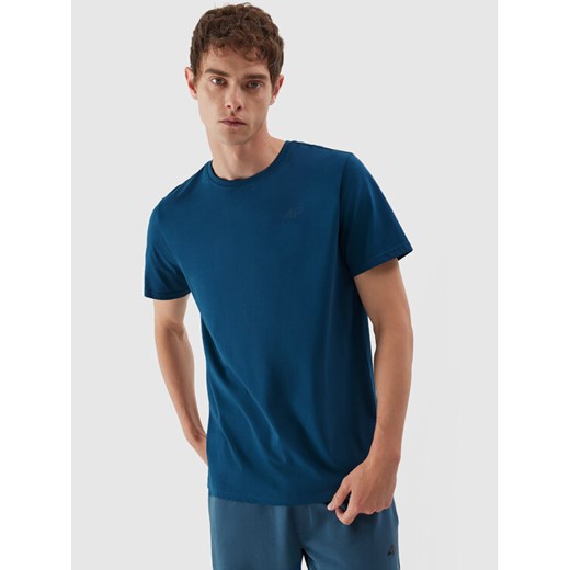 4F T-Shirt 4FAW23TTSHM0876 Niebieski Regular Fit ze sklepu MODIVO w kategorii T-shirty męskie - zdjęcie 183689058