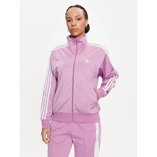 adidas Bluza adicolor Classics Firebird IY4741 Fioletowy Loose Fit ze sklepu MODIVO w kategorii Bluzy damskie - zdjęcie 183689107