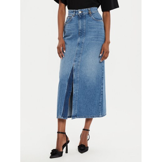 TWINSET Spódnica jeansowa 242TP2564 Niebieski Straight Fit ze sklepu MODIVO w kategorii Spódnice - zdjęcie 183689136