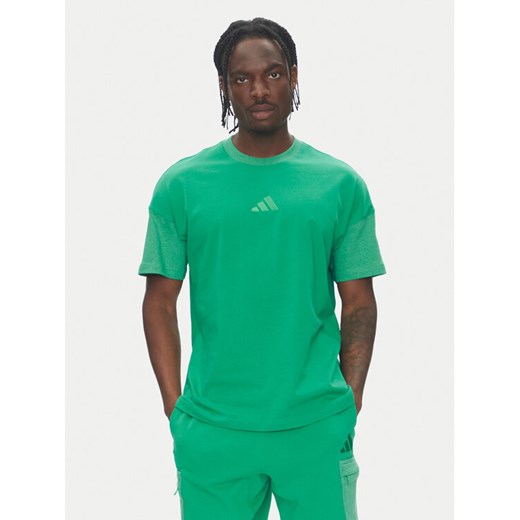 adidas T-Shirt ALL SZN Colorblock JJ3676 Zielony Loose Fit ze sklepu MODIVO w kategorii T-shirty męskie - zdjęcie 183689235