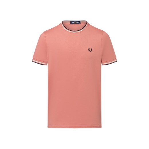 Fred Perry T-shirt męski Mężczyźni Bawełna morelowy jednolity ze sklepu vangraaf w kategorii T-shirty męskie - zdjęcie 183691529