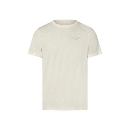 Mustang Koszulka męska - Austin Mężczyźni Bawełna piaskowy jednolity ze sklepu vangraaf w kategorii T-shirty męskie - zdjęcie 183691558