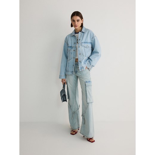 Reserved - Kurtka jeansowa oversize - niebieski Reserved L okazja Reserved