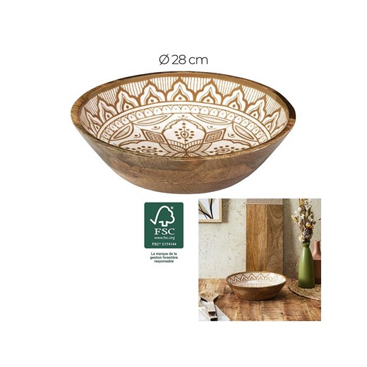 Ethnical Life Miska w kolorze brązowo-beżowym - Ø 28 cm ze sklepu Limango Polska w kategorii Naczynia - zdjęcie 183693525