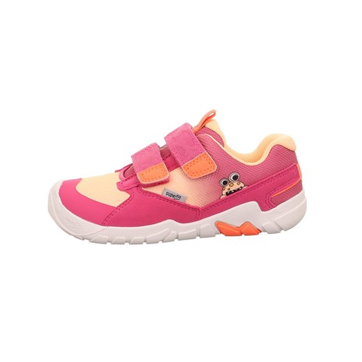 superfit Skórzane sneakersy &quot;Trace&quot; w kolorze różowo-żółtym do chodzenia na boso ze sklepu Limango Polska w kategorii Buty sportowe dziecięce - zdjęcie 183694117