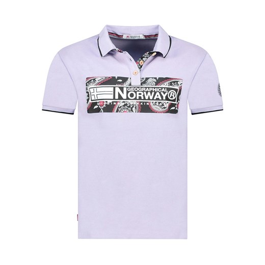 Geographical Norway Koszulka polo w kolorze fioletowym ze sklepu Limango Polska w kategorii Bluzki damskie - zdjęcie 183694575