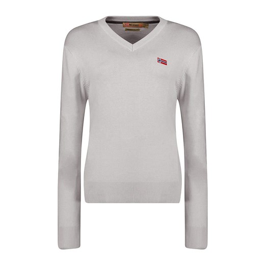 Geographical Norway Sweter w kolorze szarym ze sklepu Limango Polska w kategorii Swetry damskie - zdjęcie 183694579