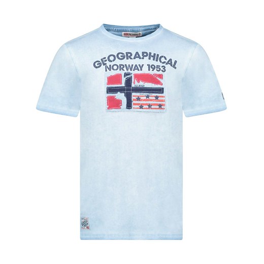 Geographical Norway Koszulka &quot;Jotz&quot; w kolorze błękitnym ze sklepu Limango Polska w kategorii T-shirty męskie - zdjęcie 183695676