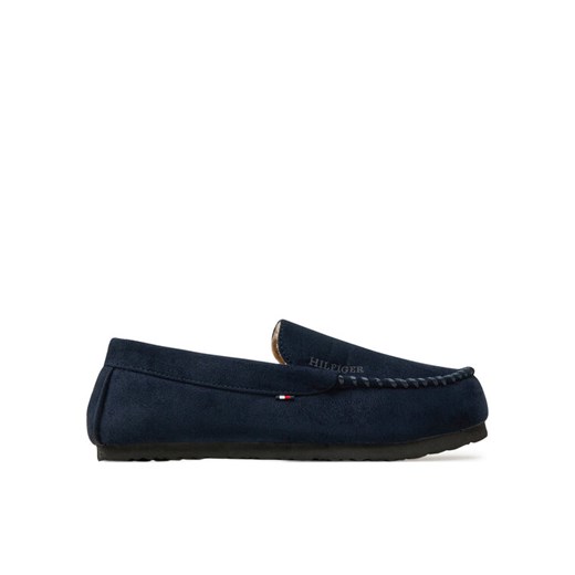 Mokasyny Tommy Hilfiger Driver House Shoe FM0FM05224 Granatowy ze sklepu eobuwie.pl w kategorii Kapcie męskie - zdjęcie 183695818