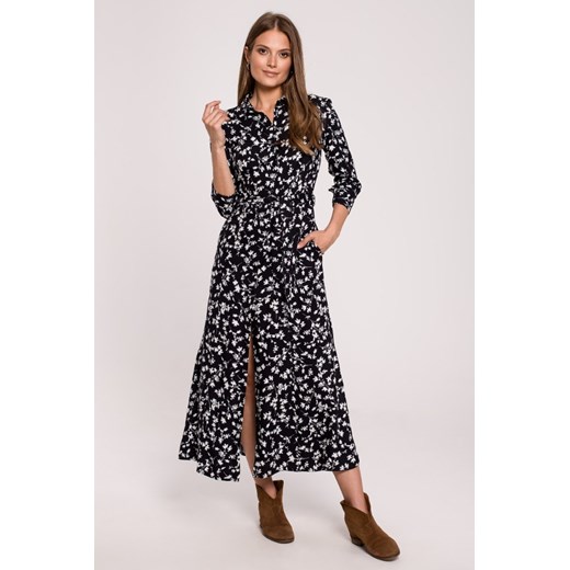 Sukienka maxi zapinana na guziki - model 1 ze sklepu Cudmoda w kategorii Sukienki - zdjęcie 183696587