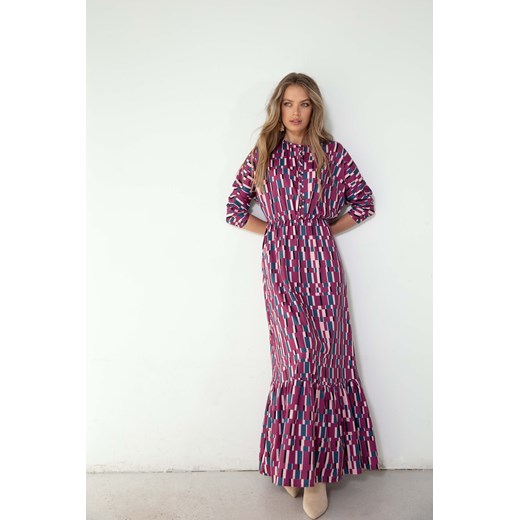 Wzorzysta sukienka maxi - model 2 ze sklepu Cudmoda w kategorii Sukienki - zdjęcie 183696629